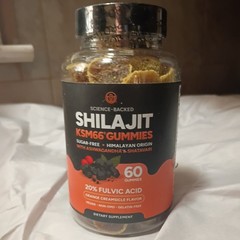 Sugar-Free Himalayan Shilajit Gummies for 60 Count (Pack of 1), Dark Orange