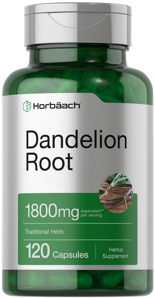 Dandelion Root Capsules 1800mg | 120 Count | Non-GMO, Gluten Free | by Horbaach