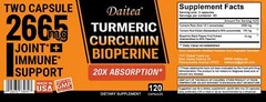 Turmeric Curcumin with Bioperine+Black Pepper, Joint Pain Maxx Strength Capsules