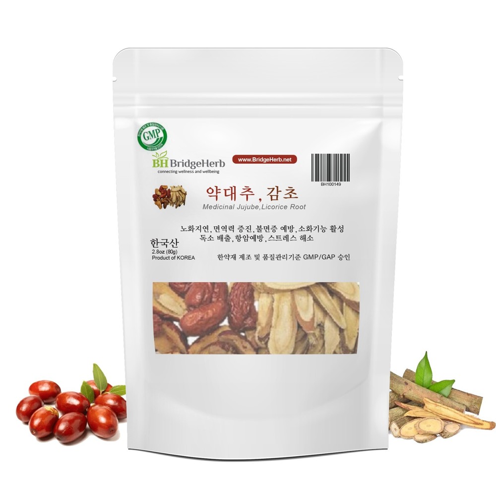 (Medicinal Korean Herb) Jujube&Licorice Root(Radix Glycyrrhizae)약대추/감초80g