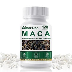 Organic Maca Root 240 Capsules 10000mg, Peruvian Maca Extract for Men & Women