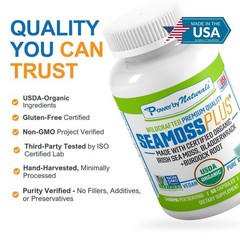 Organic Irish Sea Moss Capsules with Bladderwrack & Burdock Root – Immune Suppor