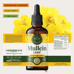 Mullein Drops for Lungs – Natural Respiratory Wellness, 56-Day Supply