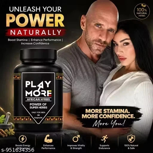 Original Play More African Herbs /30 Capsules | 25-in-1 Super Herbal Formula