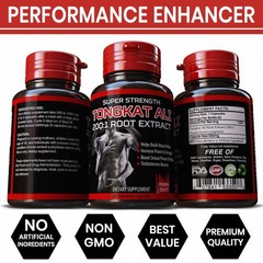 10 PACK Tongkat Al LONGJACK STRONGEST EXTRACT 200:1 Stamina – BIG LOT 600 PILLS