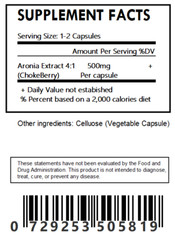 Aronia Berry 4:1 Extract Capsules – 30 Count – Free Shipping