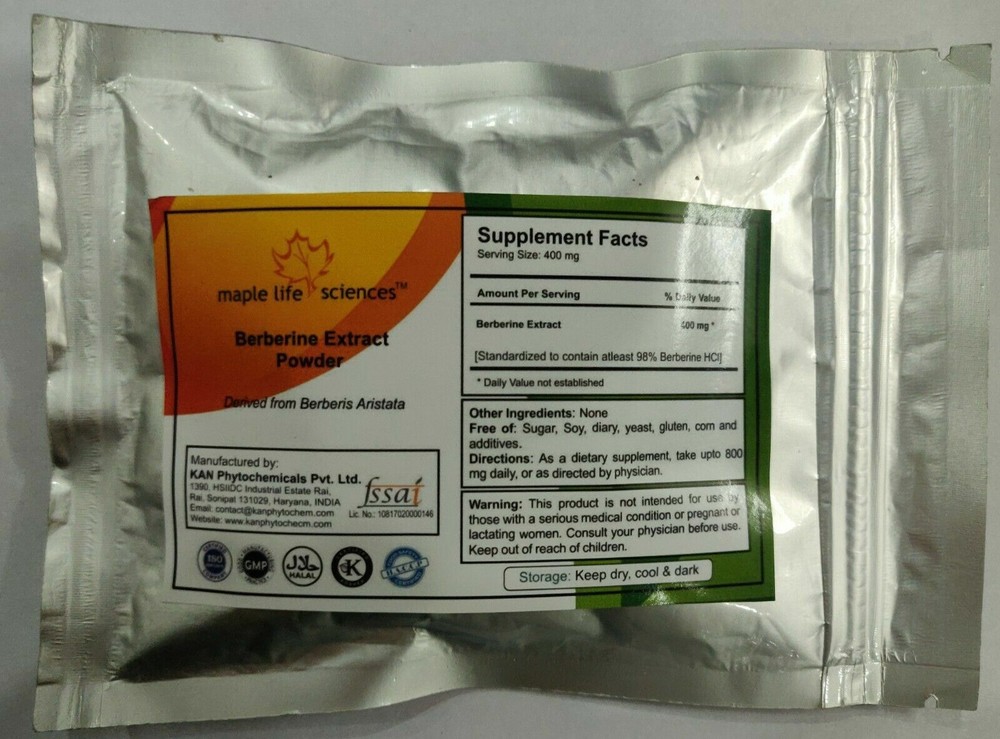 Berberine HCL 98% Extract Powder Pure & High Quality Extract