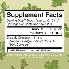 Organic Oregano Oil Liquid Drops | Digestive Health & Overall Wellness