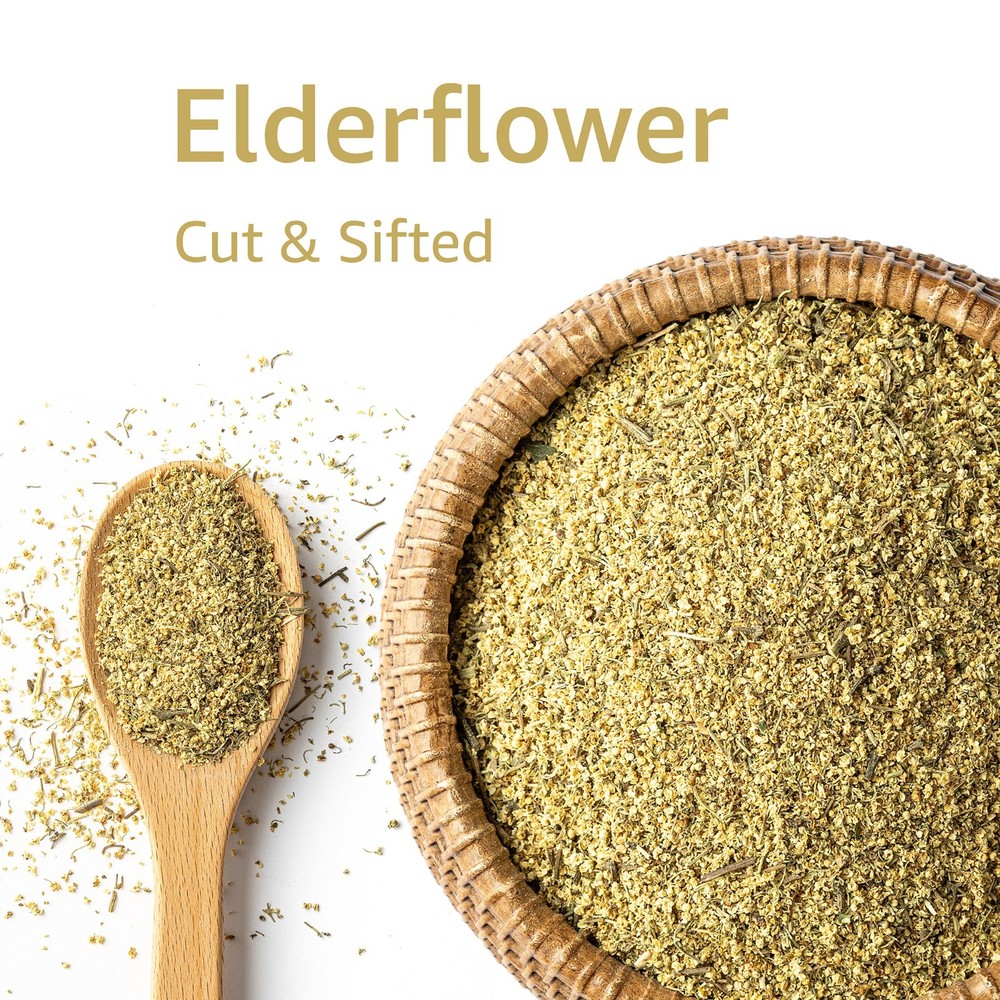 Dried Elderflower – Cut & Sifted – Herbal Tea Flower – Sambucus Nigra