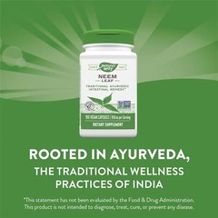 Neem Leaf 950 Mg Traditional Ayurvedic Intestinal Remedy Detox Liver, 100 Caps