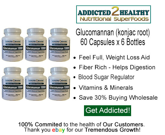 Glucomannan 1000mg 60 Capsulesx 6 Bottles – Save 30% – Wholesale Price!