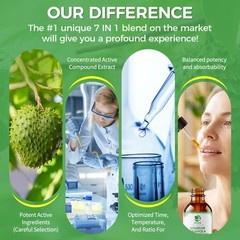 4*30ml Soursop Graviola Liquid Drops,With Sea Moss Turmeric Vitamin,Immune Boost