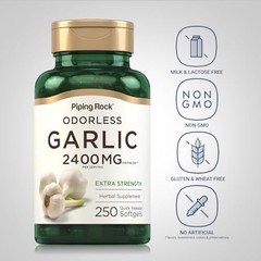 Odorless Garlic Softgels | 250 Count | Extra Strength Herbal Extract