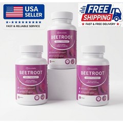 Rosabella Organic Beetroot Capsules 1300mg 3Pack Support Blood Flow&Heart Health