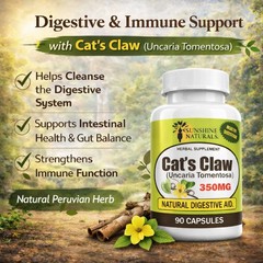 Sunshine Naturals Cat’s Claw 350mg Immune Support 60 Capsules
