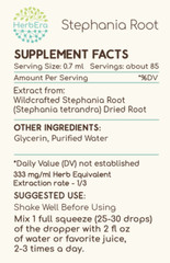 HerbEra Stephania Root Tincture Alcohol-FREE Wildcrafted (Stephania Tetrandra)
