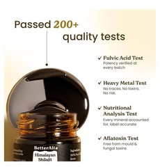 Better Alt Pure Himalayan Shilajit Resin Pack of 1 High Potency Gold Grade