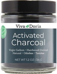 Carbon activado de coco 100 % Puro Natural en polvo 1.2 Oz carbón New ys