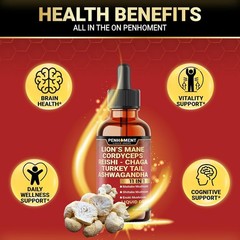 All-Natural 11-in-1 Mushroom Complex Drops – 60 Servings for Daily Wellness