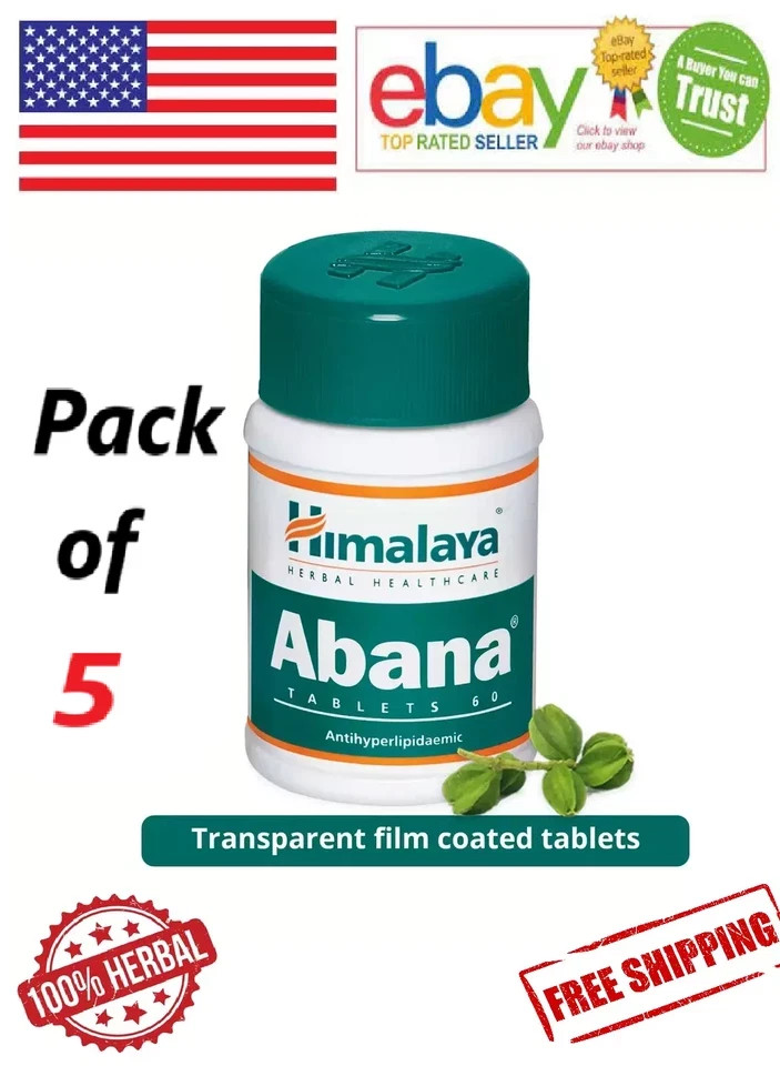 Himalaya ABANA Natural For Wellness 60 Tablets – Pack of 5 + FREE SHIP