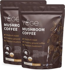 Mushroom Coffee, Instant Mushroom Coffee with Cordyceps, Reishi, King Trumpet,