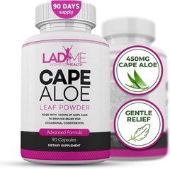 Pure Cape Aloe Herbal Laxative for Constipation Relief – 90 Count (Pack of 1)