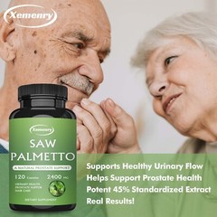 Saw Palmetto 2400mg – Prevents Hair Loss, Prostate and Urinary Tract Health