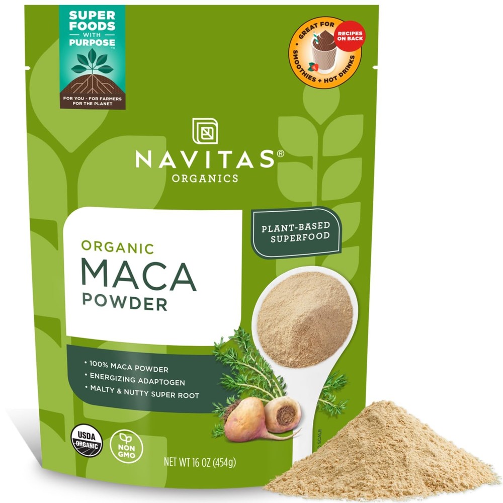 100% Gelatinized Maca Powder Peruvian for Smoothies Lattes Baking 16oz Bag