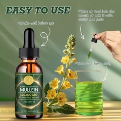 Quality Mullein Leaf Extract Super Concentrated 2 Oz/60 ML Lung Cleanse Drops