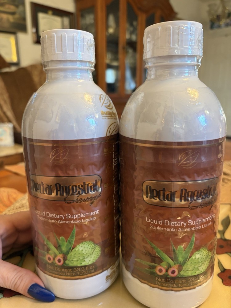2 Bottles healthy Aloe Nectar Ancestral Detoxify $190 2 mL Natural Exp 04/2028