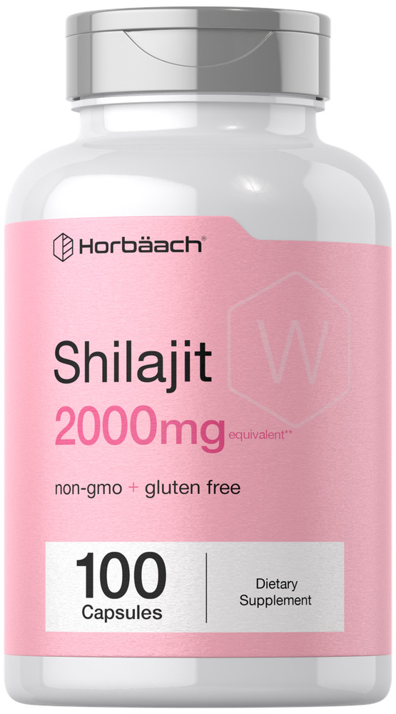 Asphaltum Capsules 2000mg | 100 Count | Non GMO, Gluten Free | By Horbaach