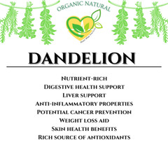 Dandelion Leaf Tincture Pure Liquid Herbal Drops for Liver & Digestive Aid 2oz