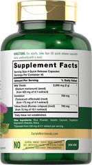 Milk Thistle 2000mg | 180 Capsules | with Dandelion & Yellow Dock | by Carlyle