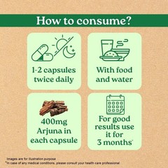 Organic India Arjuna Capsules, 60 Capsules, Supports Heart Health