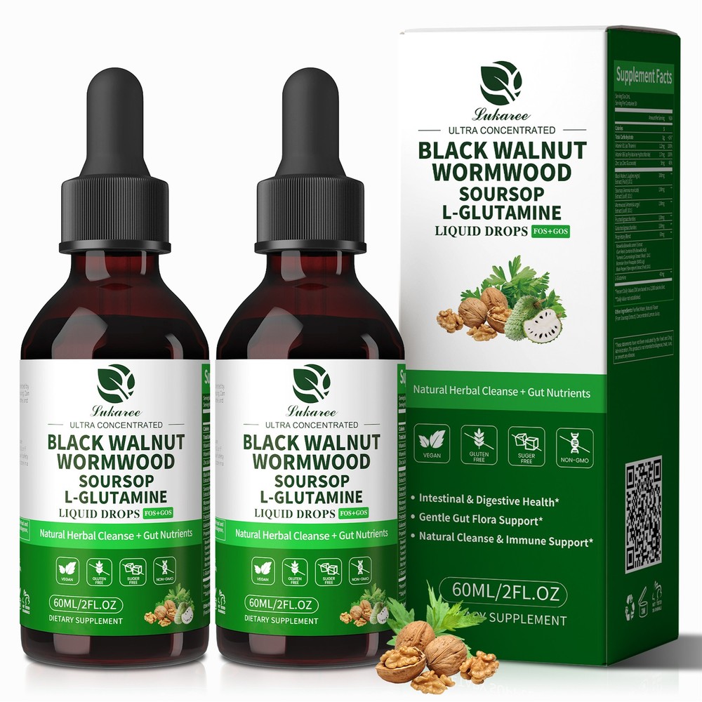2xCleanse Parasite Detox Tincture Wormwood, Soursop Black Walnut Hull,Clove 60ml