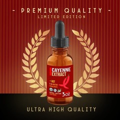 Cayenne Pepper Liquid Drops – Cayenne Extract / Tincture – DLX – USA