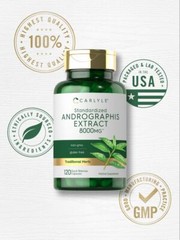 Andrographis Paniculata | 8000 mg | 90 Capsules | Non-GMO | by Carlyle
