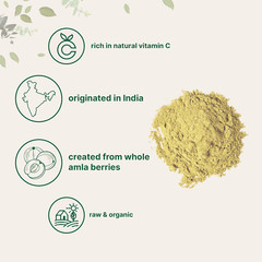Organic Amla Powder (Amalaki) | 32Oz, India Origin Gooseberry Powder | Rich in V