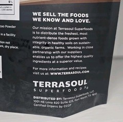 Terrasoul Superfoods Raw Organic Cacao Powder, 1 Lb – Raw | Keto | Vegan