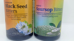 2 Serene Herbs Exotic Soursop Bitters/Premium Black Seed Bitters Liquid Gut Heal