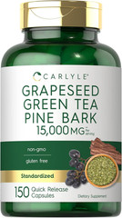 Grapeseed, Green Tea, Pine Bark 15,000Mg 150 Capsules, Non-Gmo Supplement