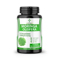 Moringa Oleifera Natural, Organic, 100% Pure Pills Brown 60 MORINGA 10,000mg