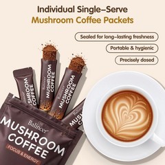 Balincer Mushroom Coffee Instant Powder 30 Pack Lion’s Mane Turkey Tail