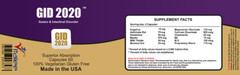 GID 2020-Gastrointestinal Disorder- Helps Bloating, Heartburn/GERD (3X 60ct)