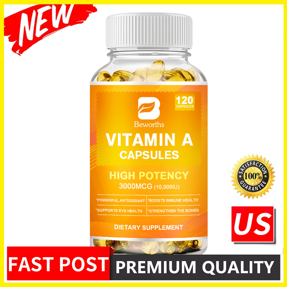 Vitamin A 10000 IU, 500 Softgels, Non-GMO, Gluten Free