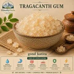 White Gond Katira (Tragacanth Gum) | Natural Cooling Herb, Vegan Wellness