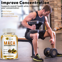 L-Arginine & Maca Root Capsules Natural Energy Stamina Performance Support