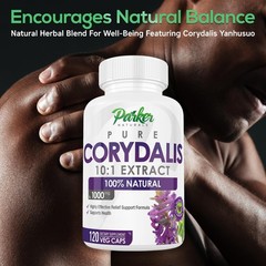 Corydalis Root Extract Capsules 1000mg – Natural Pain Relief, 120 Servings, Vege