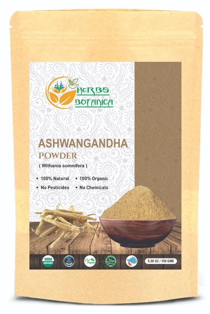 Herbs Botanica Natural Ashwagandha Powder Organic 150 grm