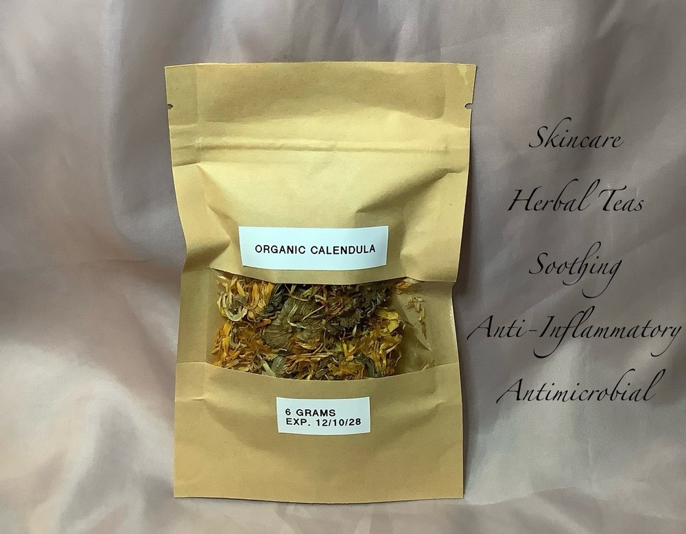 Organic Calendula/Marigold (Calendula Officinalis) Whole Flowers 6 Grams